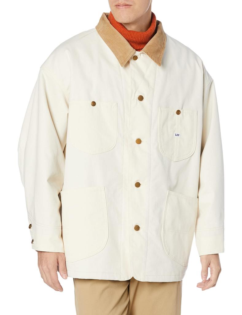 Lee Supersized Denim Coverall Men's 81-LJ Jacket, Off-White