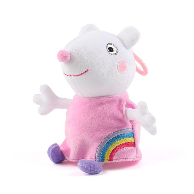 19cm/7.48in Genuine Peppa Pig Plush Filled Kawaii Pendant Doll Toy George & Friends Key Chain Home Party Decorative Toys Gift