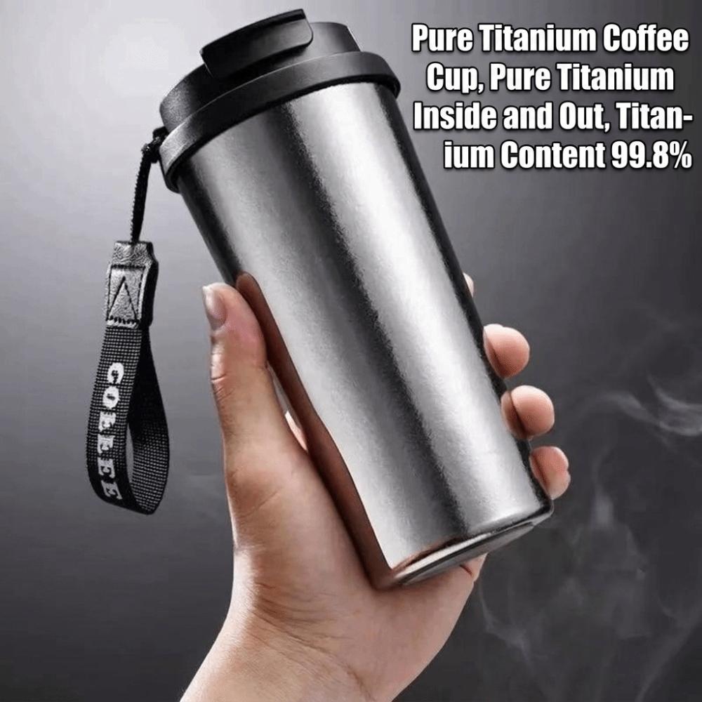 Pure Titanium Coffee Cup Lightweight Water Bottle Light Luxury Insulated Coffee Cup  Outdoor