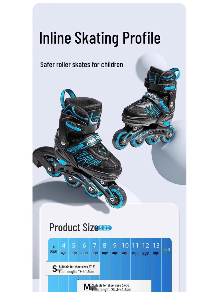 Flashing Roller Skates for Beginners: Adults & Kids, Boys & Girls, Professional Quality