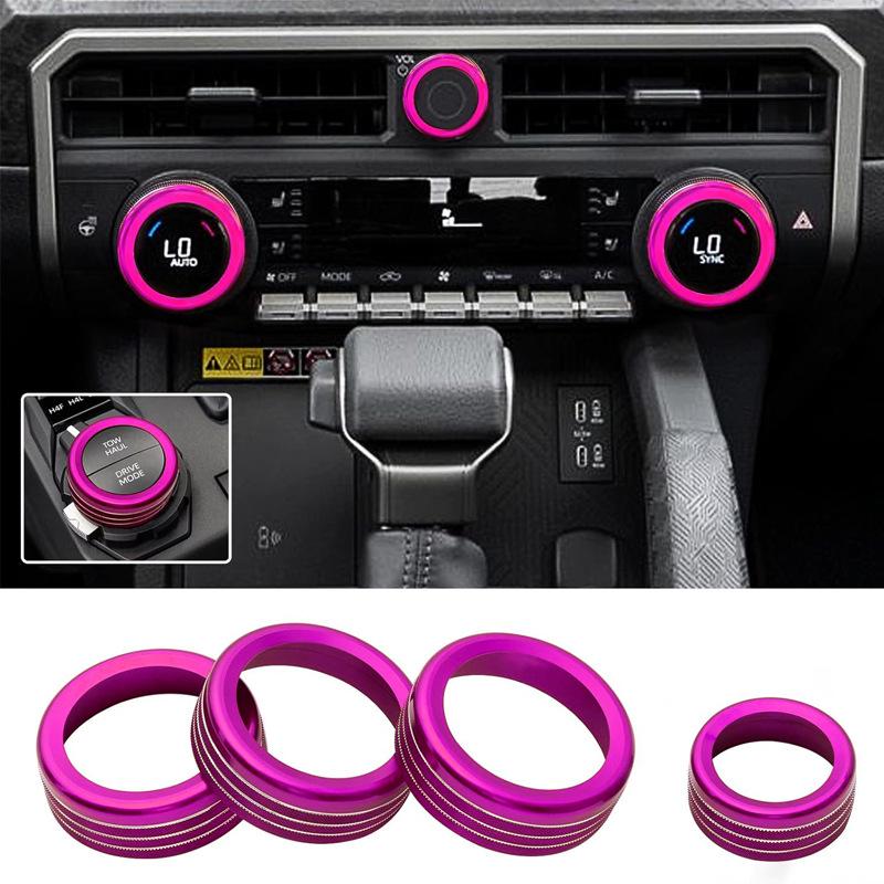 Aluminium-Knopfblenden für 2024-2025 Toyota Tacoma Klima & Audio