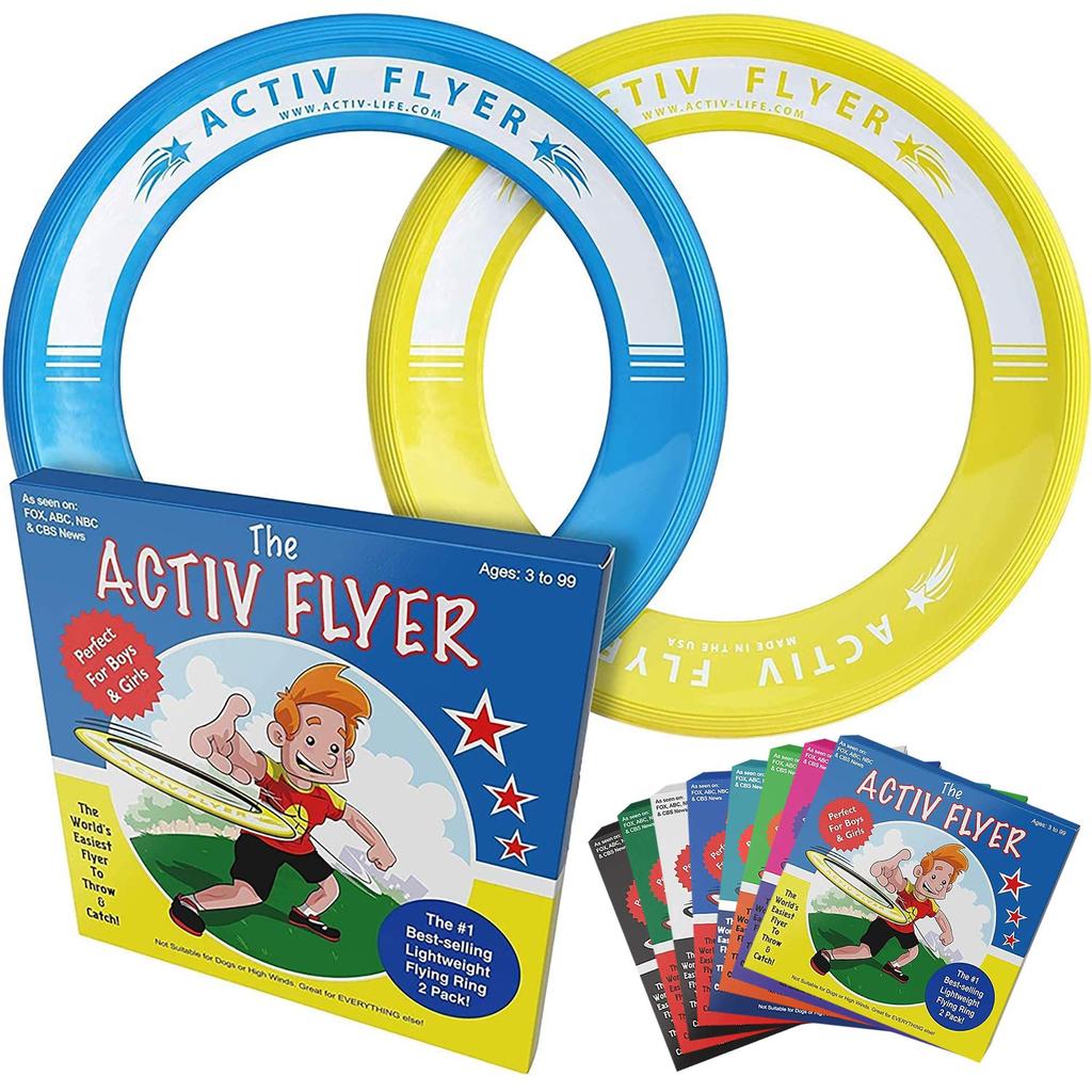 ActivLife Bester Kinder Flugring Kreisel Strandspielzeug und Geburtstagsgeschenk und Geschenk für kleine Jungen und Mädchen ab 3 Jahren Ultimatives Outdoor Wurfspiel Schule und