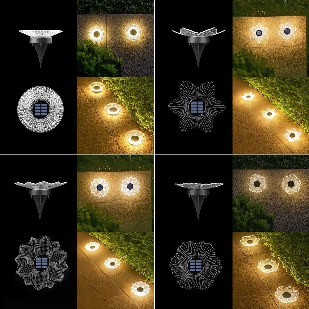 

Decor Lamp Solar Power Light Acrylic LED Lamp Waterproof Deck Lights Outdoor