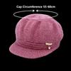 Windproof Pumpkin Beret Hat Thickened Ear Protection Cap Beanies Hat  for Middle Aged Women