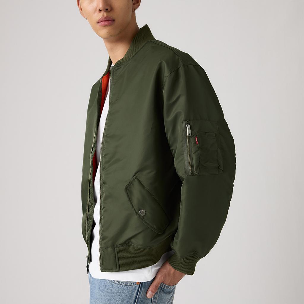 Levis Military Green Vintage Loose Comfortable Warm Fashionable Trendy Pilot Quilted Jacket Unisex jackets 005AL-0001