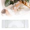 Clear Expandable Bathtub Tray PET   Water Resistant Bath Tub Tray Table for Bathroom