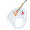 3 Color Mixing Tray Miniature Handheld Finger Painting Palette For Watercolor Oil Acrylic Paint With Thumb Hole Design