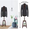 Wood Pedestal Style Coat Stand or Coat Rack Stand Cloth Hanger for Bedroom, Office, Hallway and Entryway