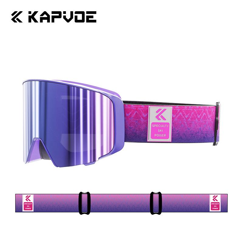 

Kapvoe Universe Flip-Up Anti-Fog Ski & Mountaineering Goggles - Professional Windproof Goggles for Single & Double Board Skiing.