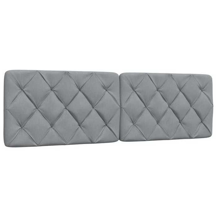 VidaXL Coussin de tête de lit gris clair 160 cm tissu 4019226