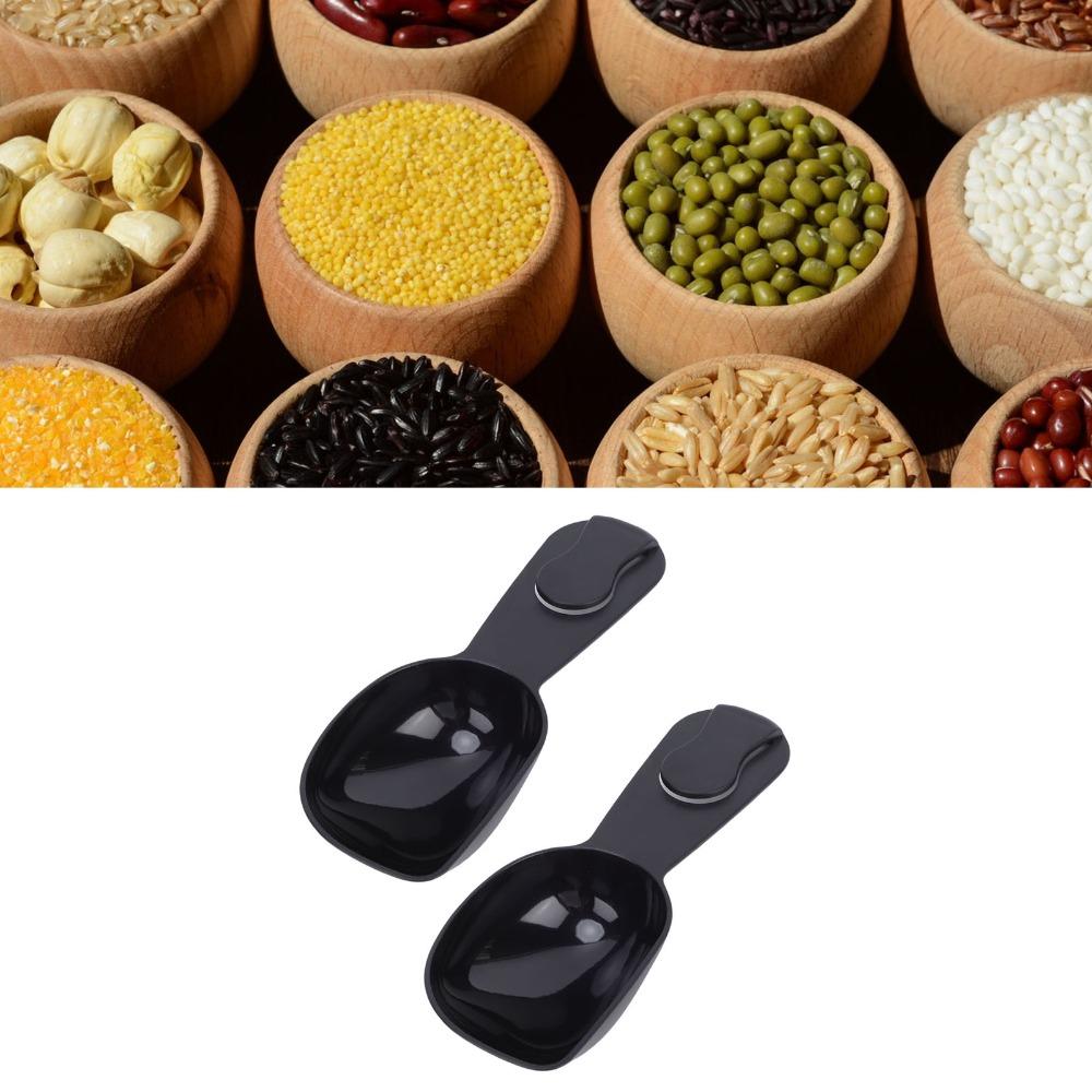 2pcs Set Plastic Coffee Scoop Multifunctional Tablespoon Scoop Coffee Measuring Spoon Espresso