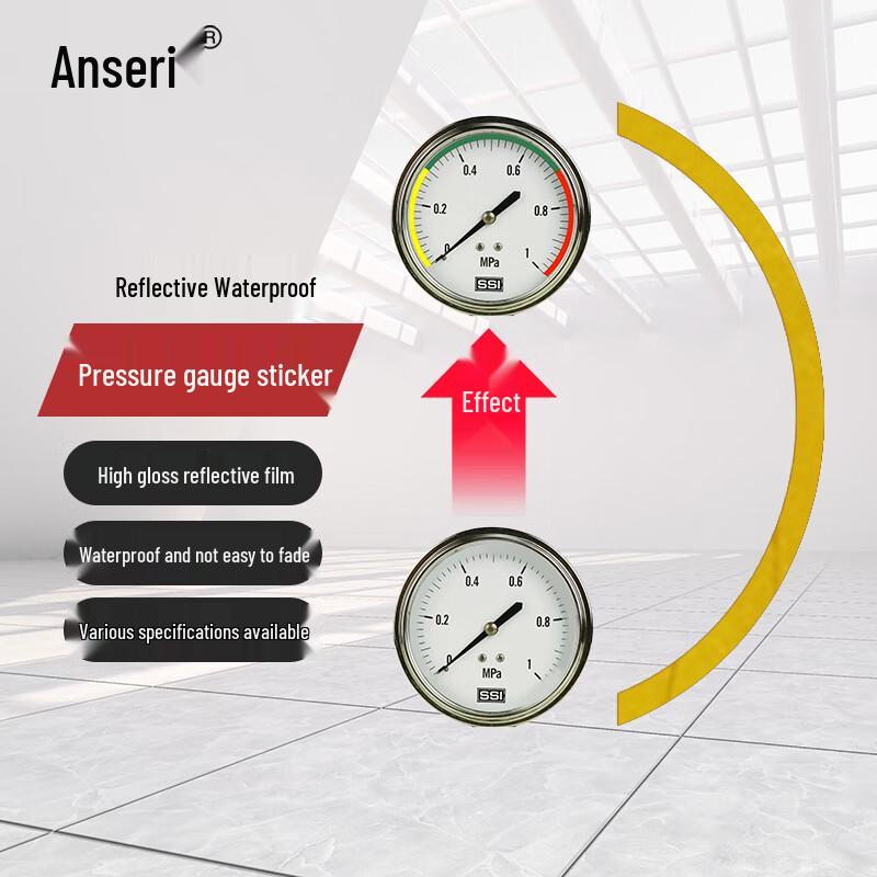 Ansell Reflective Waterproof Gauge Indicator Decal 10cm Full Circle