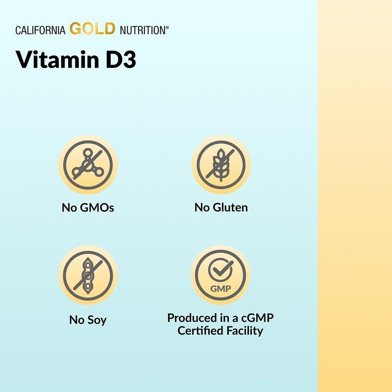 Vitamin D3, 50 mcg (2,000 IU), 90 Fish Gelatin Softgels