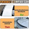 Car Rear Spoiler Roof Lip Kit, Carbon Fiber 3D Rubber Trunk Spoiler Trim Strip Cool Car Decoration, Universal Punch-Free Vehicle Exterior Accessory