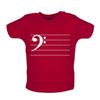 Bass Cleff - Baby Kids Boys Girls Unisex T-Shirt / Babygrow - Sheet Music Symbol music Musical Composer