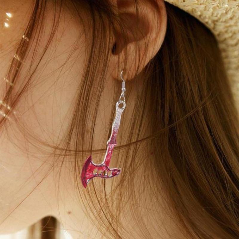 Ciseaux anti-taches de sang d'horreur, couteau tranchant, boucles d'oreilles pendantes d'halloween pour femmes, bijoux cadeaux de fête, nouvelle collection