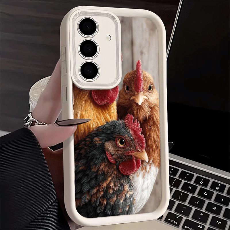 Phone Case for Samsung Galaxy S26 S25 Ultra S24 FE Chicken Hen Rooster Shell S23 Plus S22 + S21 S20 5G Soft Silicone Funda