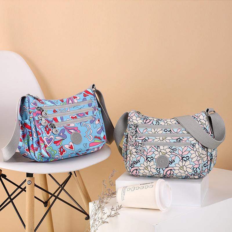 Women's Bag Printed Nylon Mother Bag Shoulder Bag Large Capacity Lightweight Crossbody Bag