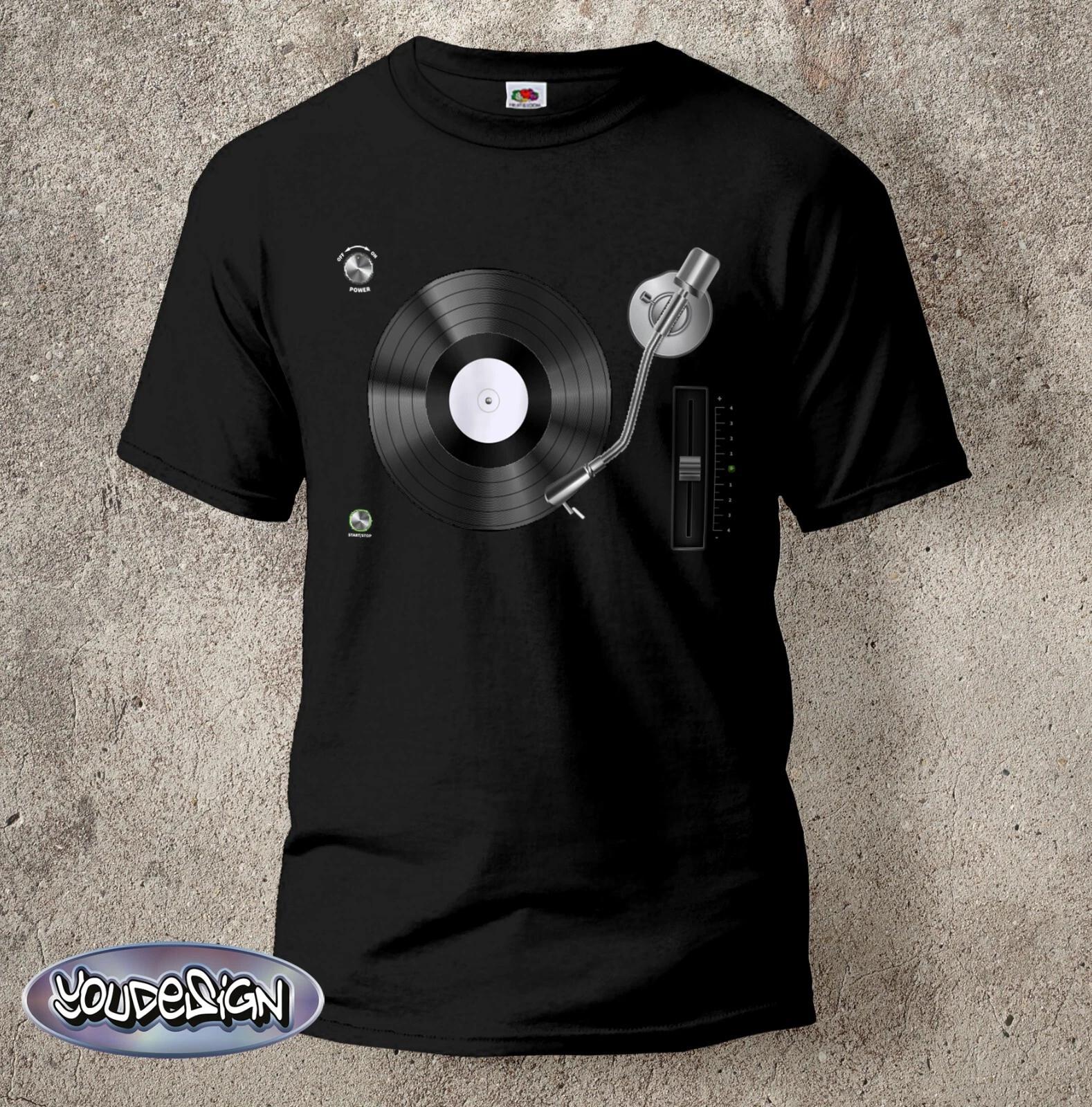 Record Shirt Vinyl T-Shirt Cult Record Player DeeJay DJ Gift S-5XL XS