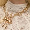 Brooch Exaggerated Spider Jewelry Set Pin Insect Ear Studs Vintage Spider Necklace  Party