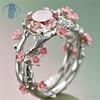Geometric Gold Plated Ring Zircon Crystal Vine Branch Twig Design Elegant Luxury Minimalist Statement Jewelry for Women Fashion