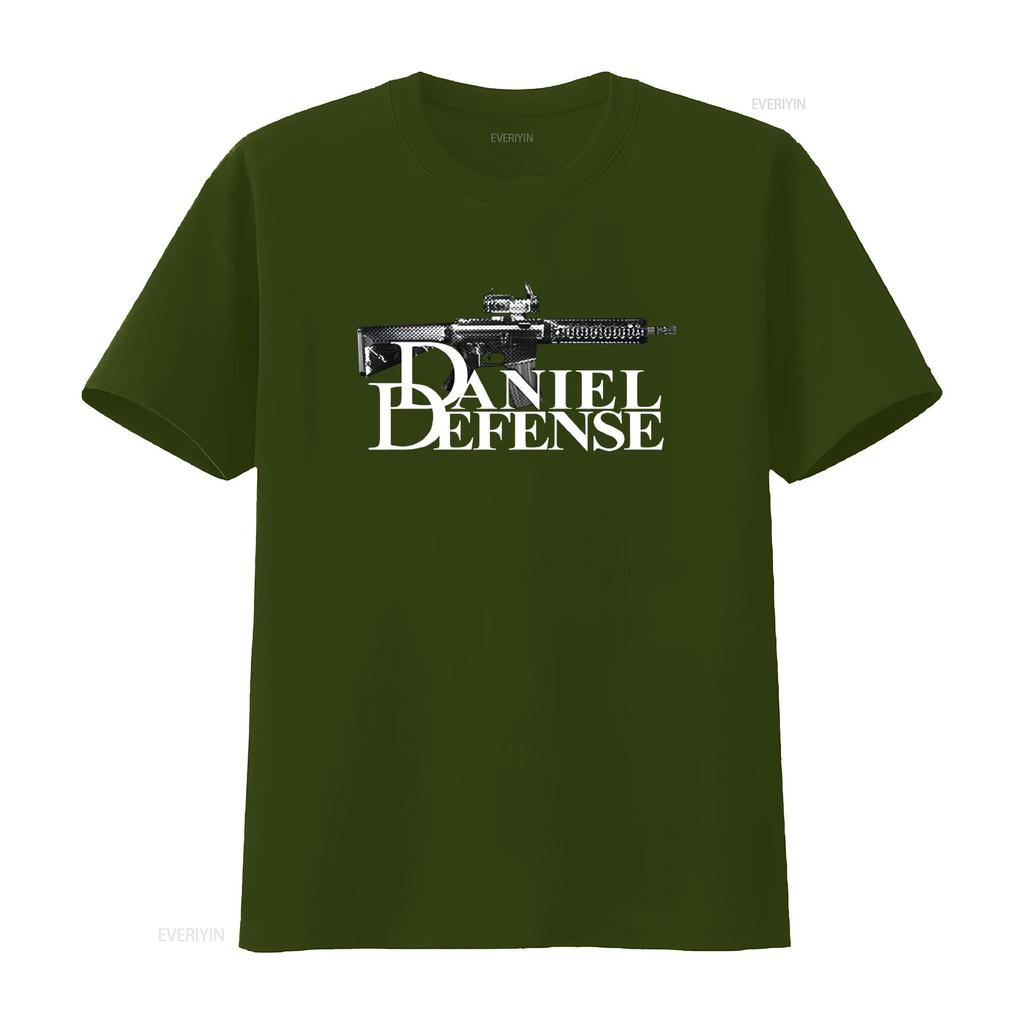 Daniel Defense Firearms Sports Logo T Shirt Heavy Cotton Size 4XL Vintage Washed Designer Clothes Unisex Top For Everyday Wear