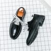 Men Fashion Leather Platform Oxfords Lacu Up Thick Tottom For Male Derby Shoes Casual Loafers Mens Wedding Formal Dress Shoes