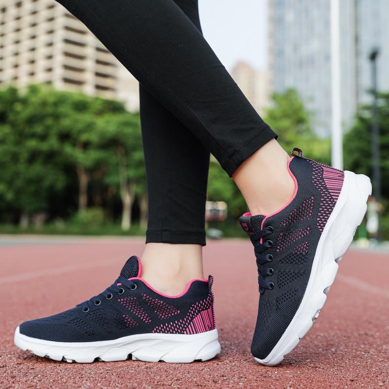Women'S Fashion Sports Sneaker Lace Up Running Shoe Casual Cushioning Walking Tennis Sneaker Wedge Sneaker Women'S Sports Shoes