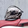 Motorcycle helmets Men's and women's face-off helmets Double mirror locomotive Bluetooth semi-full cover four seasons