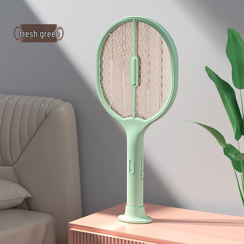 Wiederaufladbarer Faltbarer Elektrischer Mückenschläger & Lampe - Zwei-in-Eins Rotierender Mückenvernichter für Zuhause, Wohnheim oder Büro