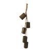 Celebratory Iron Bell Wind Toll Christmas Decoration Natural Fiber Rope Design Historic Metal Craft Sound Feature