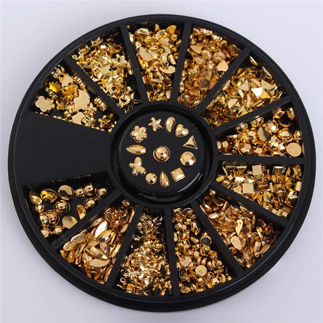 Mixed Color Nail Art Glitter Rhinestone Crystal Gems Jewelry Bead Manicure Decoration Accessories Nail Supplies For Professional