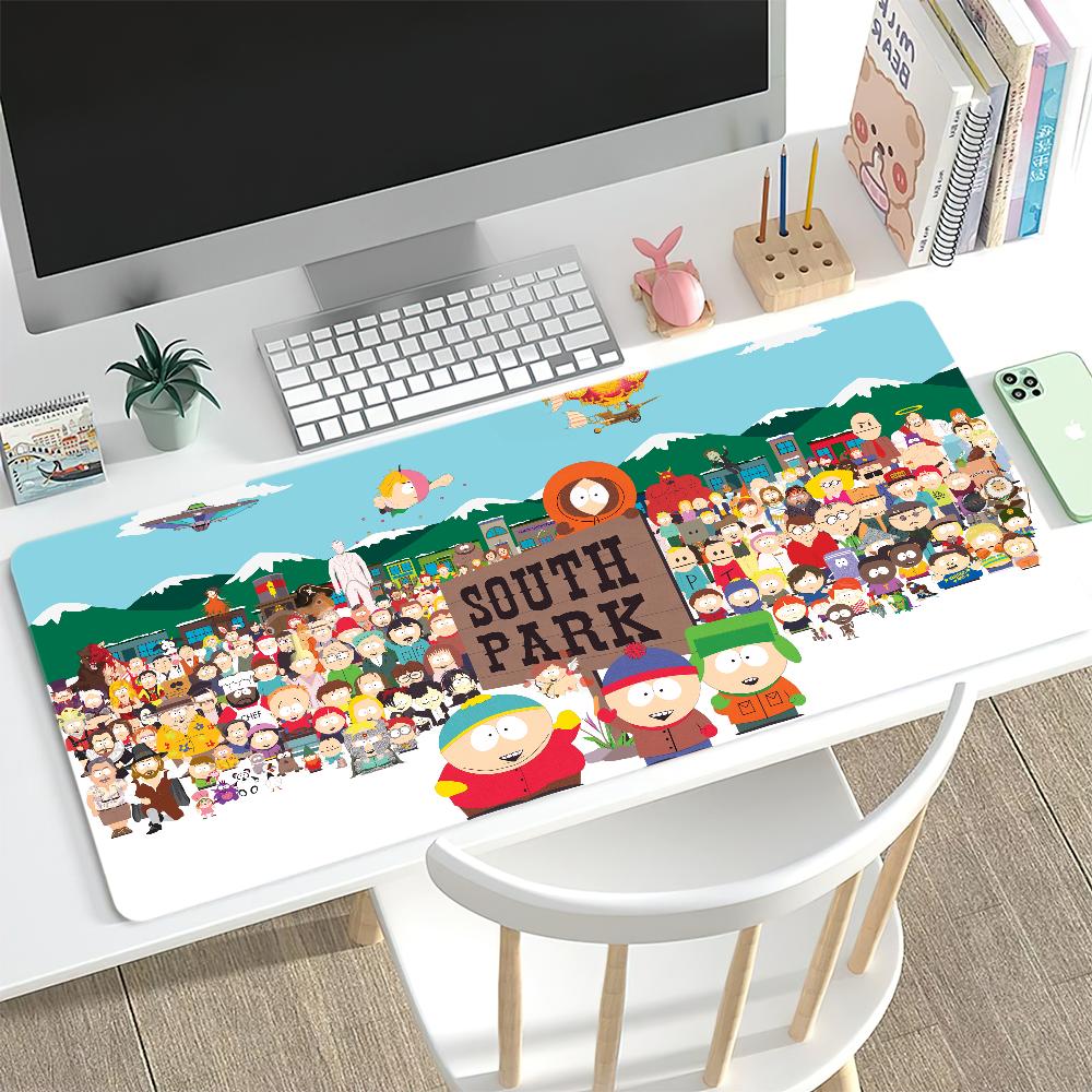 S-South-P-Park Cartoon Mouse Pad Desk Mat Large Non-slip Anti-fray Keyboard Ergonomic Office Rubber PC Home Custom