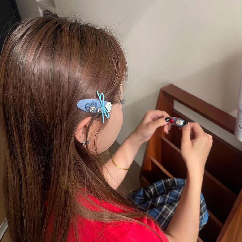 2026 Cute Kitty Plaid Bow Hair Clip for Girly Bangs and Student Style