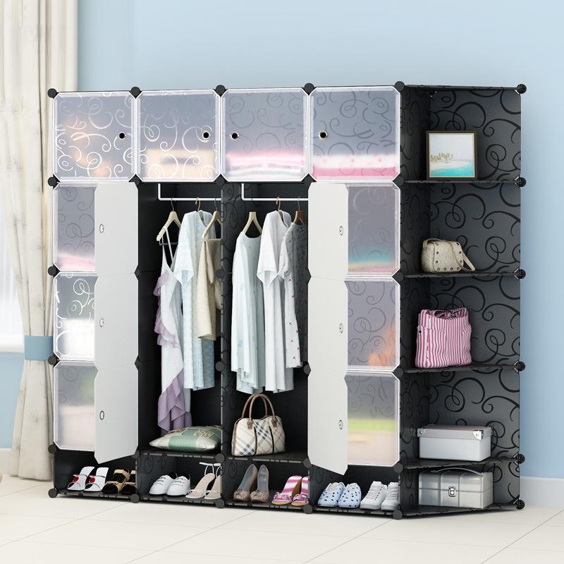 Vanden Minimalist Plastic Wardrobe: Children's & Adult Bedroom/Dorm Single Resin Storage Closet