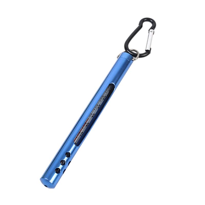 Рыболовный термометр Термометр для нахлыста Термометр для воды металлический для рыбалки Рыболовные снасти синий