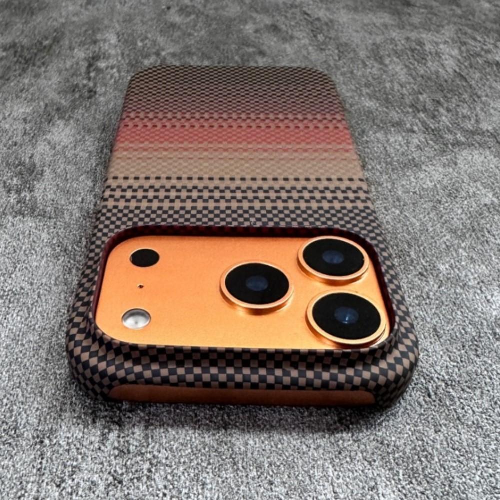 Frameless Splicing Carbon Fiber For Magsafe Case For iPhone 17 Air 16 15 14 13 12 Pro Max Plus 17ProMax Magnetic PC Armor Cover