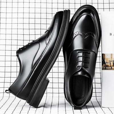 Wenzhou Lederschuhe Herren 2025 Block Business Innenhöhe 6CM Kleiderlederschuhe Übergröße Bräutigam Hochzeitsschuhe