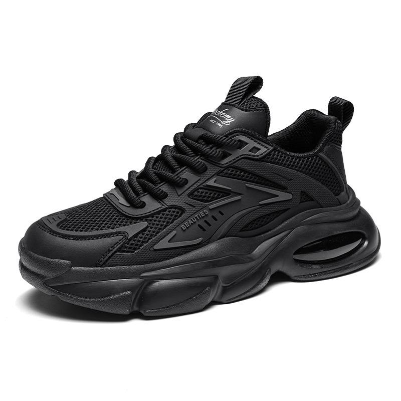 New Men Casual Shoes Breathable Mesh Platform Sneakers Light Air Cushion Soft Sole Sports Shoes Summer Low-top City Walk Casuals