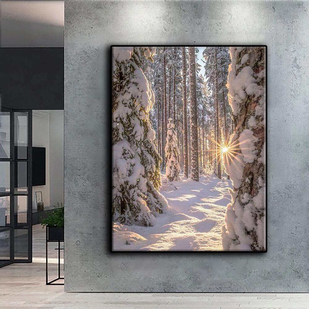 5D Diy Diamond Painting Snow Scene Cross Stitch Full Diamond Embroidery Mosaic