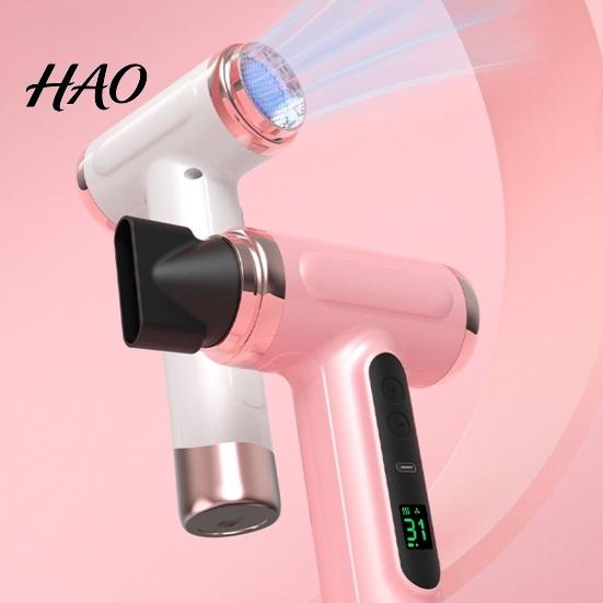 Cordless Blow Dryer Hair 200W 15000mAh USB Rechargeable Adjustable LCD Display High High-power Speed Fast Drying Low Noise Portable Travel Women
