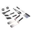 12Pcs Stainless Steel Grilling Kit Food Grade Material Heat Resistant BBQ Grill Tool Set with for