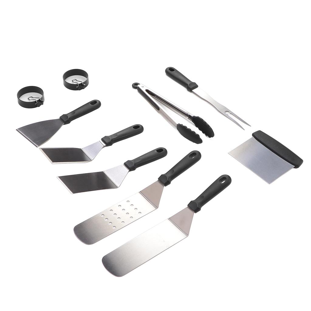 12Pcs Stainless Steel Grilling Kit Food Grade Material Heat Resistant BBQ Grill Tool Set with for