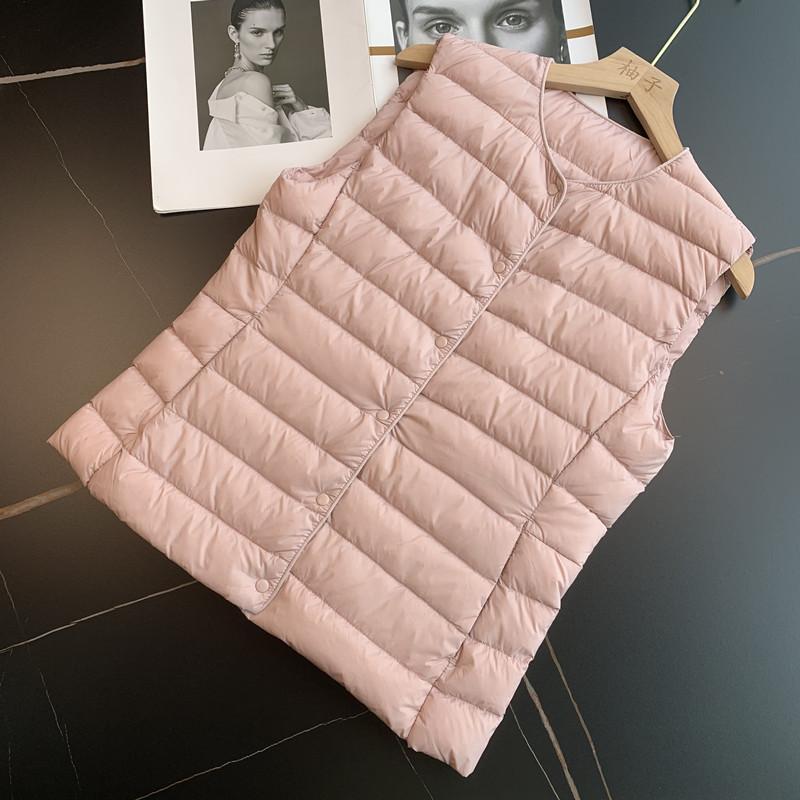 Winter-Liner Warme ärmellose Damenweste 2026 Neuheiten Damen Winter Warm halten Kragenlos Ultraleichte gesteppte Pufferweste