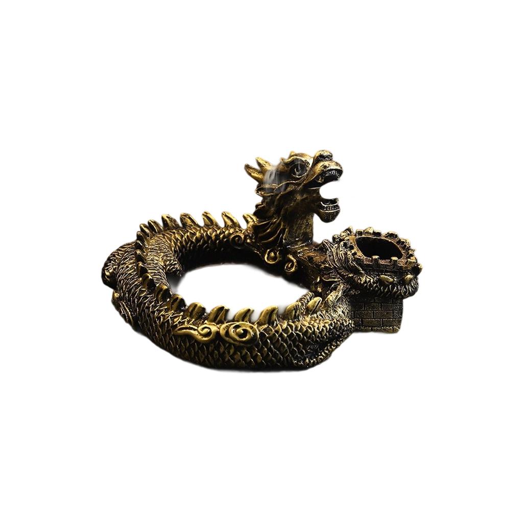 Traditional Chinese Dragon Ashtray For Living Room Tea Table MultiPurpose Use Resin Ashtray for Home Decoration