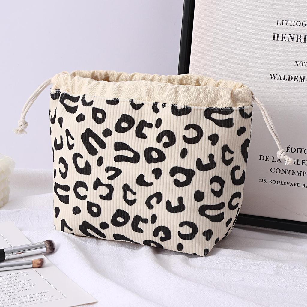 Color-Block Large Capacity Makeup Bag for Women - Travel Drawstring, Cosmetics Organizer, Toiletries Storage