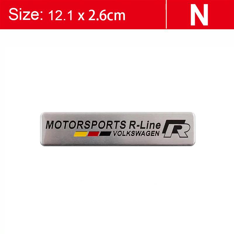 1Pcs 3D Aluminum Stickers Car Body Trunk Decal For VW Golf Tiguan Touran Polo GTI Jetta Passat CC T5 Scirocco Arteon Transporter Mc9