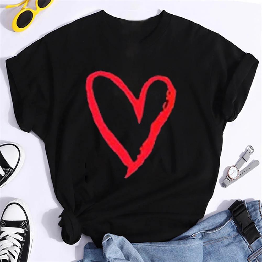 Women Cartoon TShirts Summer Cute Cat Printed Breathable Short Sleeve O-neck Tops Couple Streetwear Loose Clothes Y2K Top