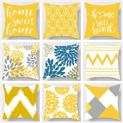 High-end Fabric 45* 45cm Pillow Case Home Decoration Cushion Cover Geometric Style Home Living Room Sofa Pillow Case Polyester P
