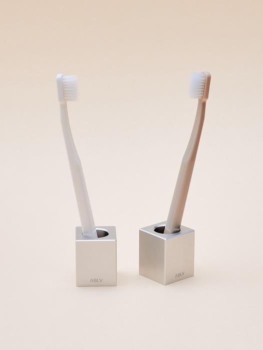 

ABLV Able B Aluminum Square Toothbrush Holder Stand (Silver) aluminium